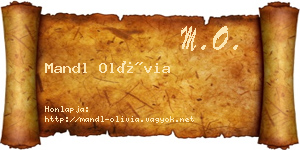Mandl Olívia névjegykártya